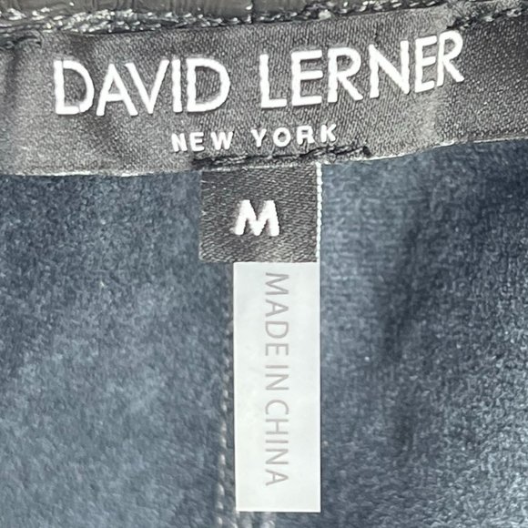 David Lerner Solid Grey Patent Vegan Faux Leather Jogger Pants Size Medium Women - Picture 8 of 10